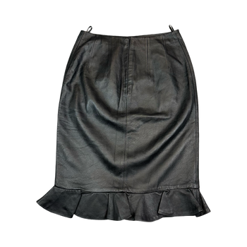 Women’s Versace Leather Skirt