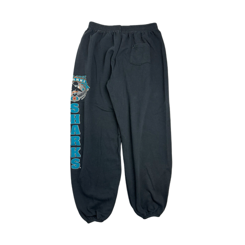 (L) Vintage San Jose Sharks Sweatpants Black | Vintage Clothing Store Canada