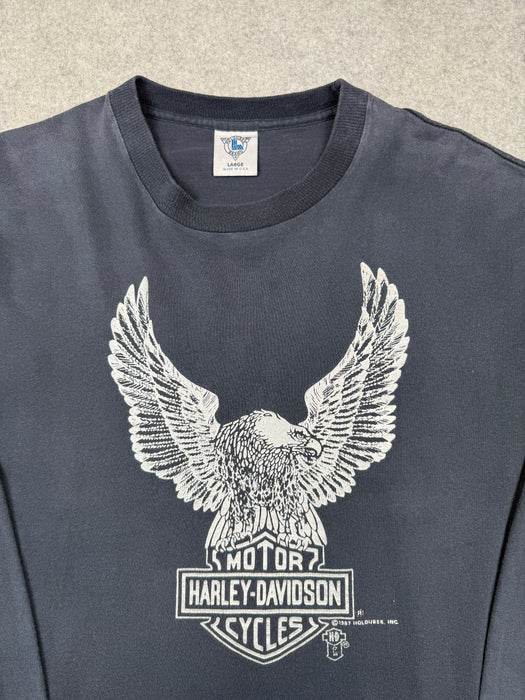 Vintage Harley Davidson Silver Eagle L/S Tee Black | Vitnage Clothing Store Canada