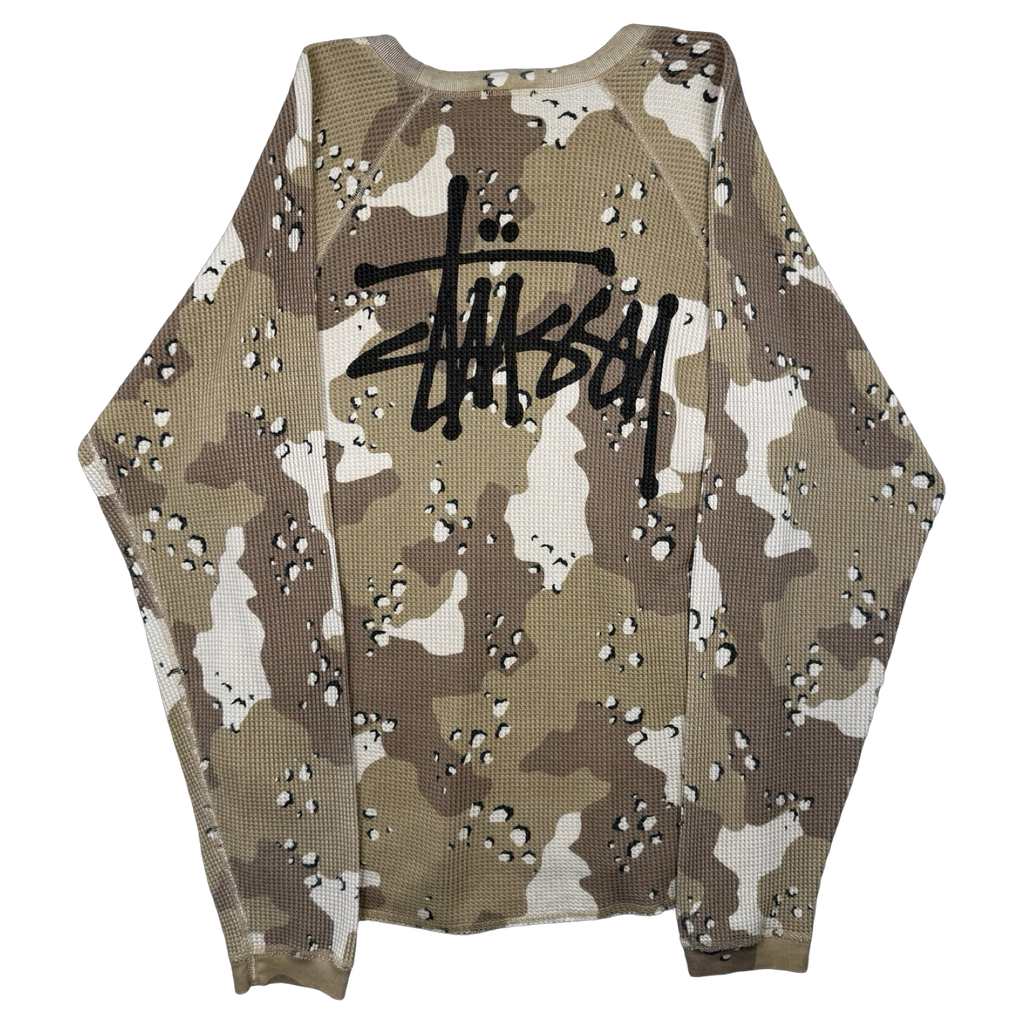 Stussy Raglan Thermal Longsleeve Desert Camo (USED)