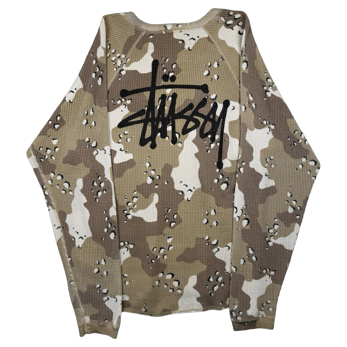 Stussy Raglan Thermal Longsleeve Desert Camo (USED)