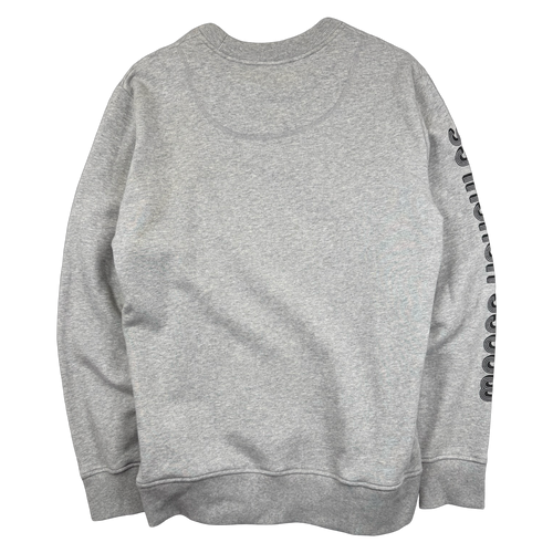 Moose Knuckles Trippy Logo Crewneck Grey (USED) | Vintage Clothing Store Canada