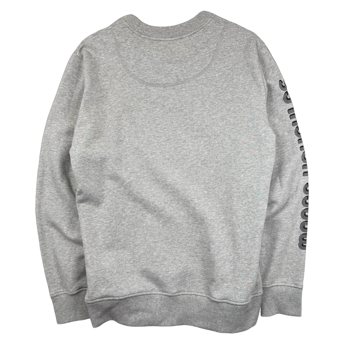 Moose Knuckles Trippy Logo Crewneck Grey (USED) | Vitnage Clothing Store Canada