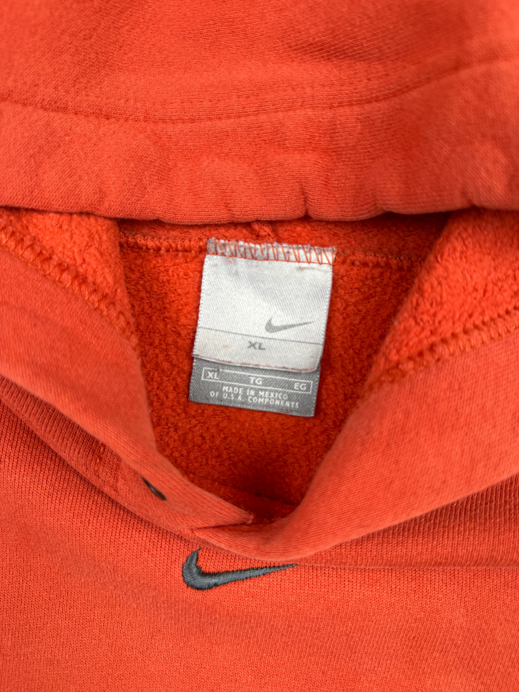 2000s Nike Centre Swoosh Hoodie Orange