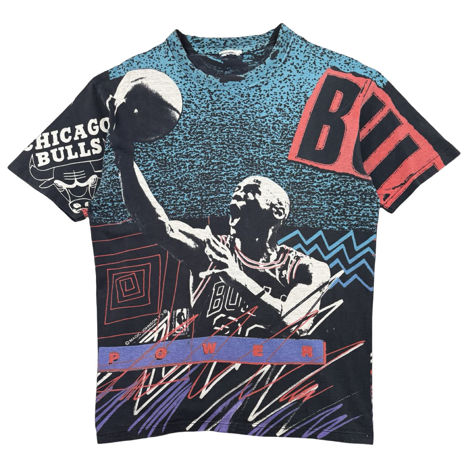Vintage Michael Jordan Power AOP Tee Black