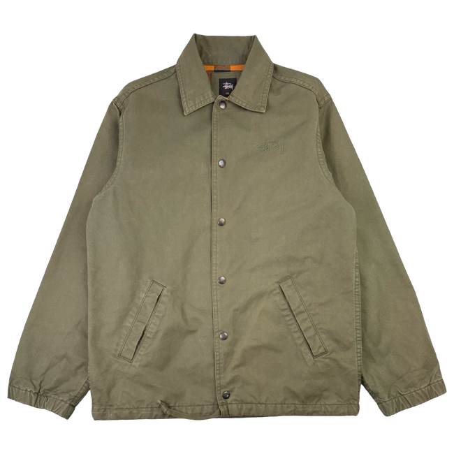 Stussy Canvas Coach Jacket Olive (USED)