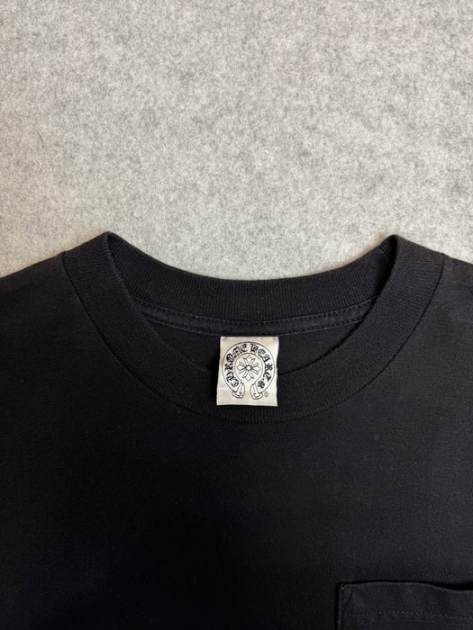 Vintage Chrome Hearts Foti Skull Wing Pocket Tee Black/Red | Vitnage Clothing Store Canada