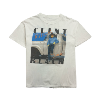 (L) Vintage '90 Clint Black Killin' Time Tour Tee White