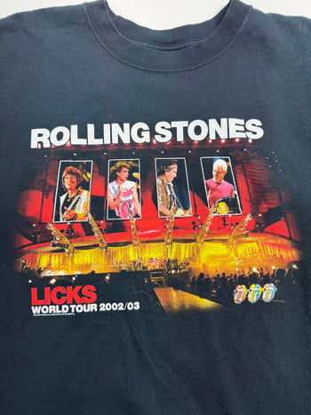 Vintage 2000s Rolling Stones Licks World Tour Tee Black