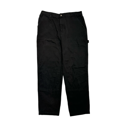 Stussy Canvas Work Double Knee Pants Black (USED) | Vintage Clothing Store Canada