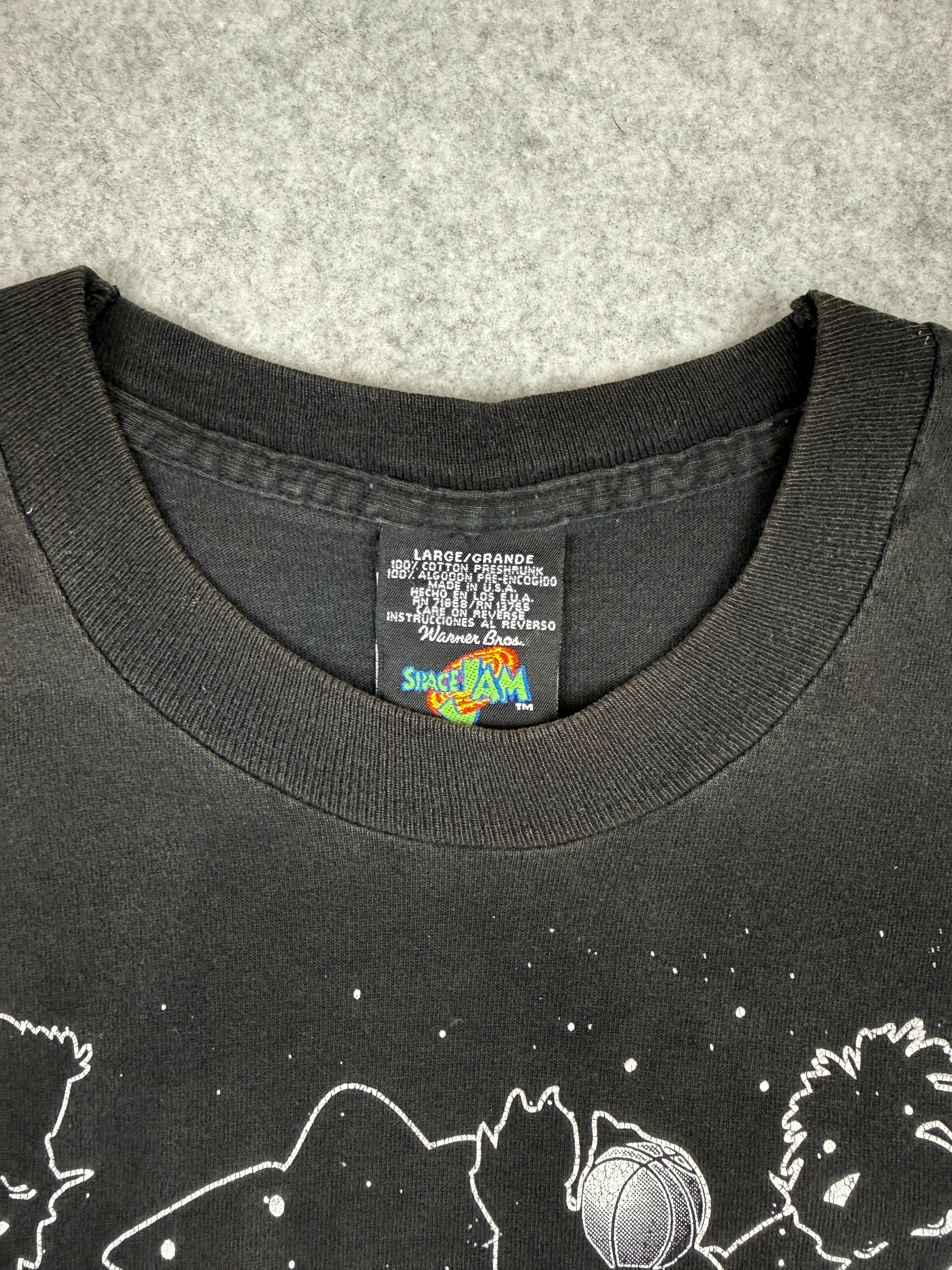 Vintage 90's Space Jam Taz L/S Tee Black