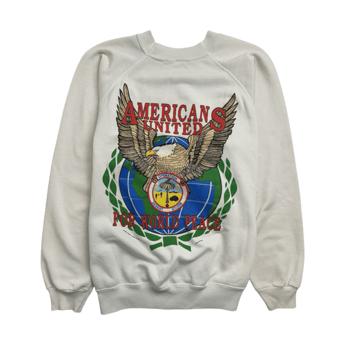 (XS) Vintage '90 Operation Desert Storm Sweatshirt White | Vintage Clothing Store Canada