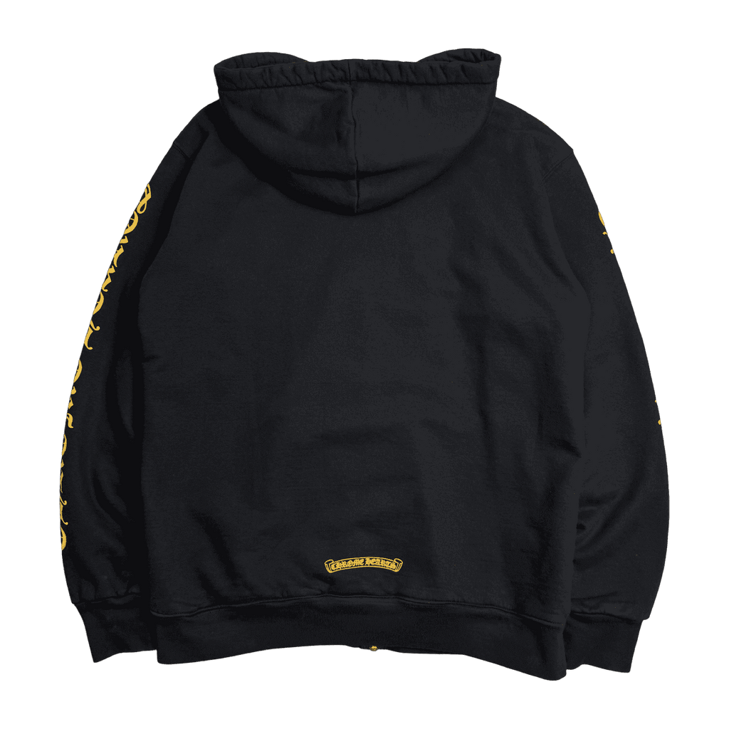 Chrome Hearts Dagger Logo Thermal Zip Up Sweater Black/Yellow