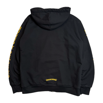 Chrome Hearts Dagger Logo Thermal Zip Up Sweater Black/Yellow