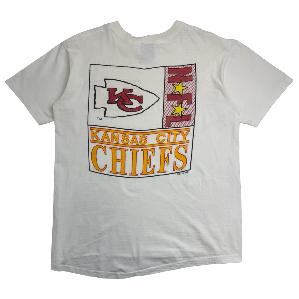 Vintage Kansas City Chiefs Logo 7 Tee White