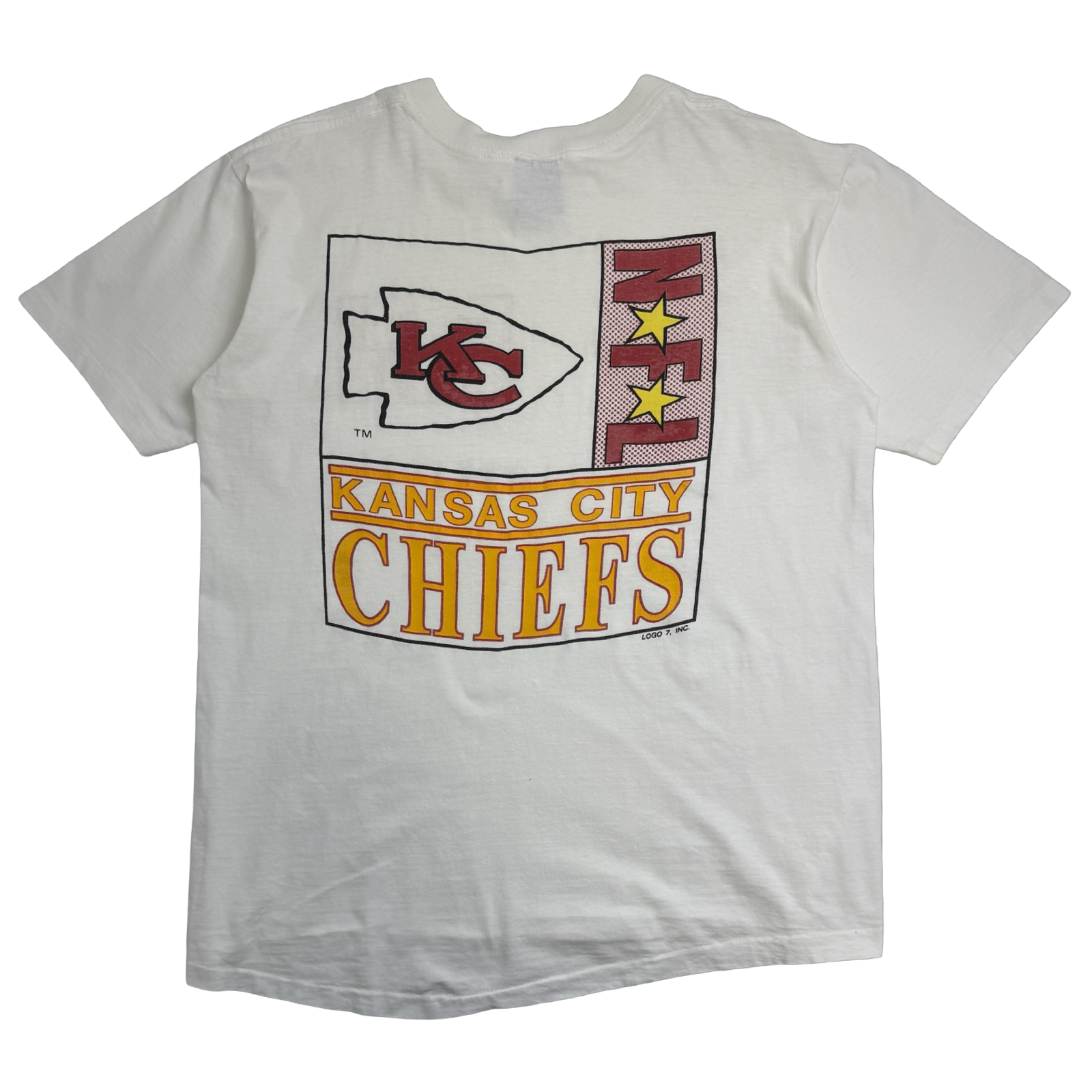 Vintage Kansas City Chiefs Logo 7 Tee White