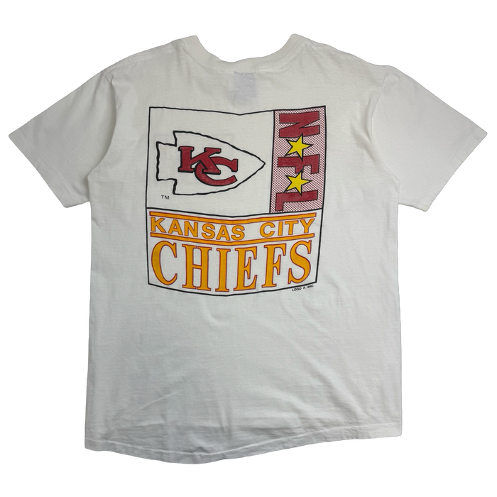 Vintage Kansas City Chiefs Logo 7 Tee White | Vitnage Clothing Store Canada