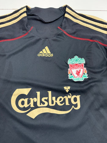 (L) Adidas Liverpool Soccer Jersey Black/Gold