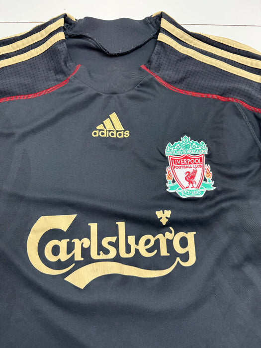 (L) Adidas Liverpool Soccer Jersey Black/Gold | Vitnage Clothing Store Canada