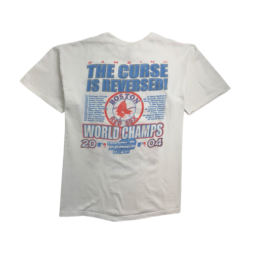 Vintage '04 MLB Boston Red Sox World Champs Tee White | Vintage Clothing Store Canada