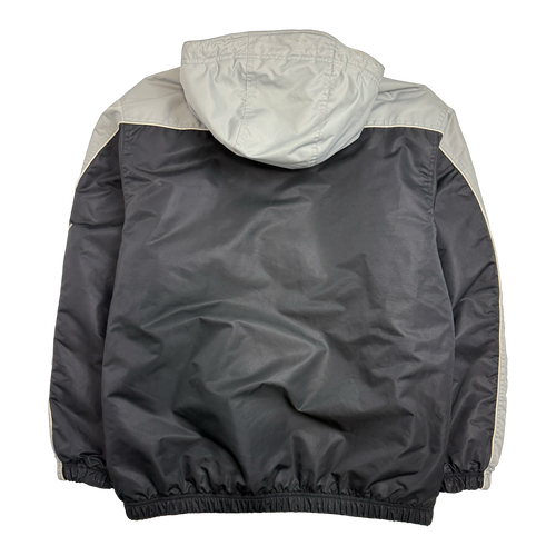 Vintage 2000s Nike Insulated Hooded Jacket Black/Grey | Vintage Clothing Store Canada
