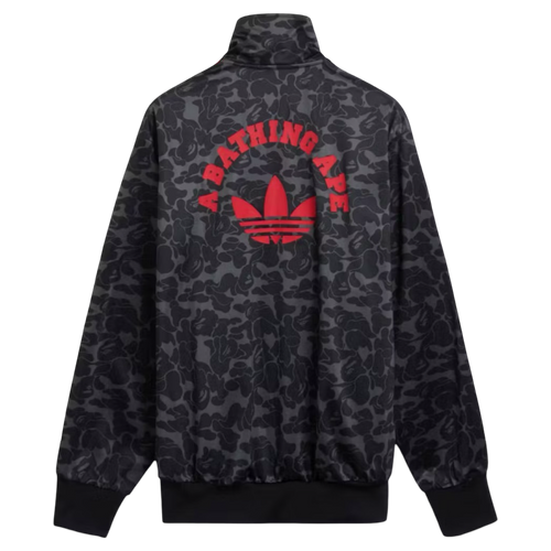 BAPE x Adidas All Over Print SSTR Track Top Black | Vintage Clothing Store Canada
