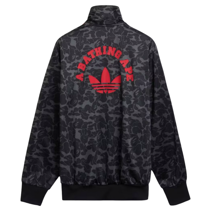 BAPE x Adidas All Over Print SSTR Track Top Black | Vitnage Clothing Store Canada