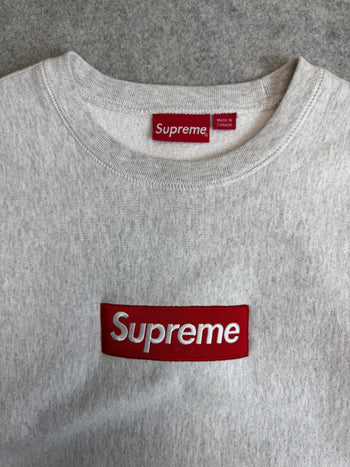 Supreme Box Logo Crewneck Ash Grey (USED)