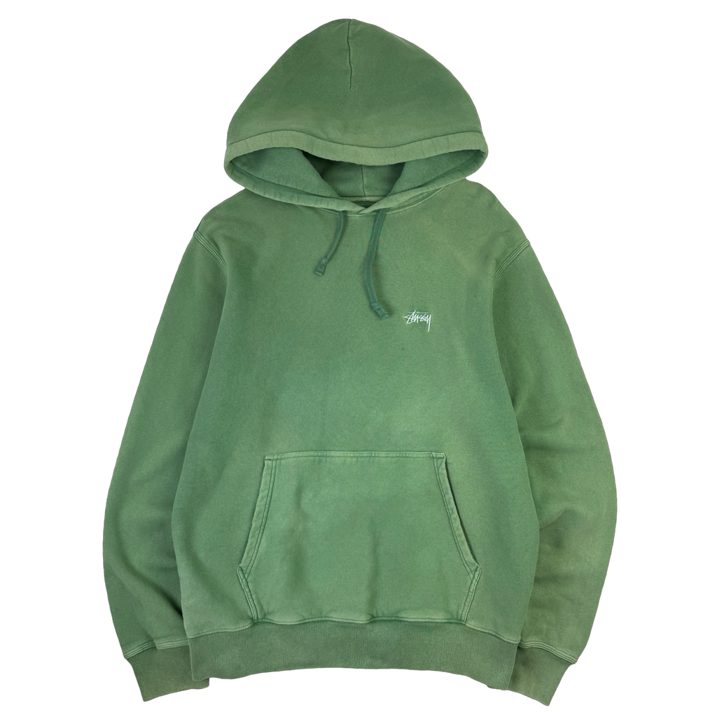 Stussy Basic Logo Hoodie Green (USED)
