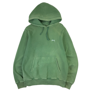 Stussy Basic Logo Hoodie Green (USED)