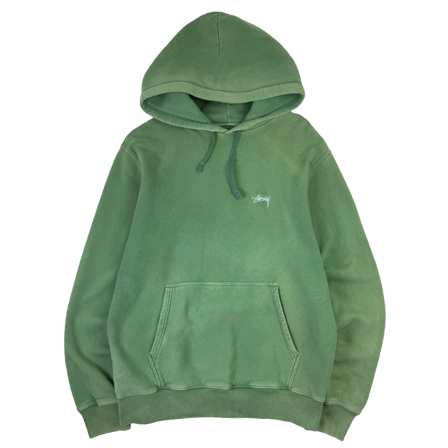Stussy Basic Logo Hoodie Green (USED)