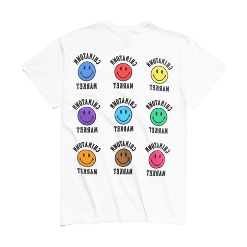 Chinatown Market Smiley Color Tee White | Vintage Clothing Store Canada