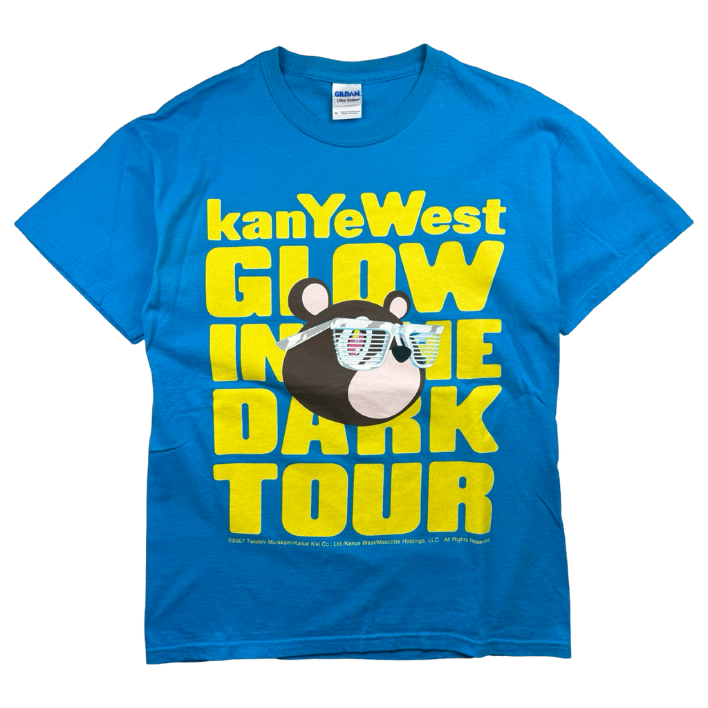 Vintage 2000’s Kanye West Glow In The Dark Tour Tee Blue
