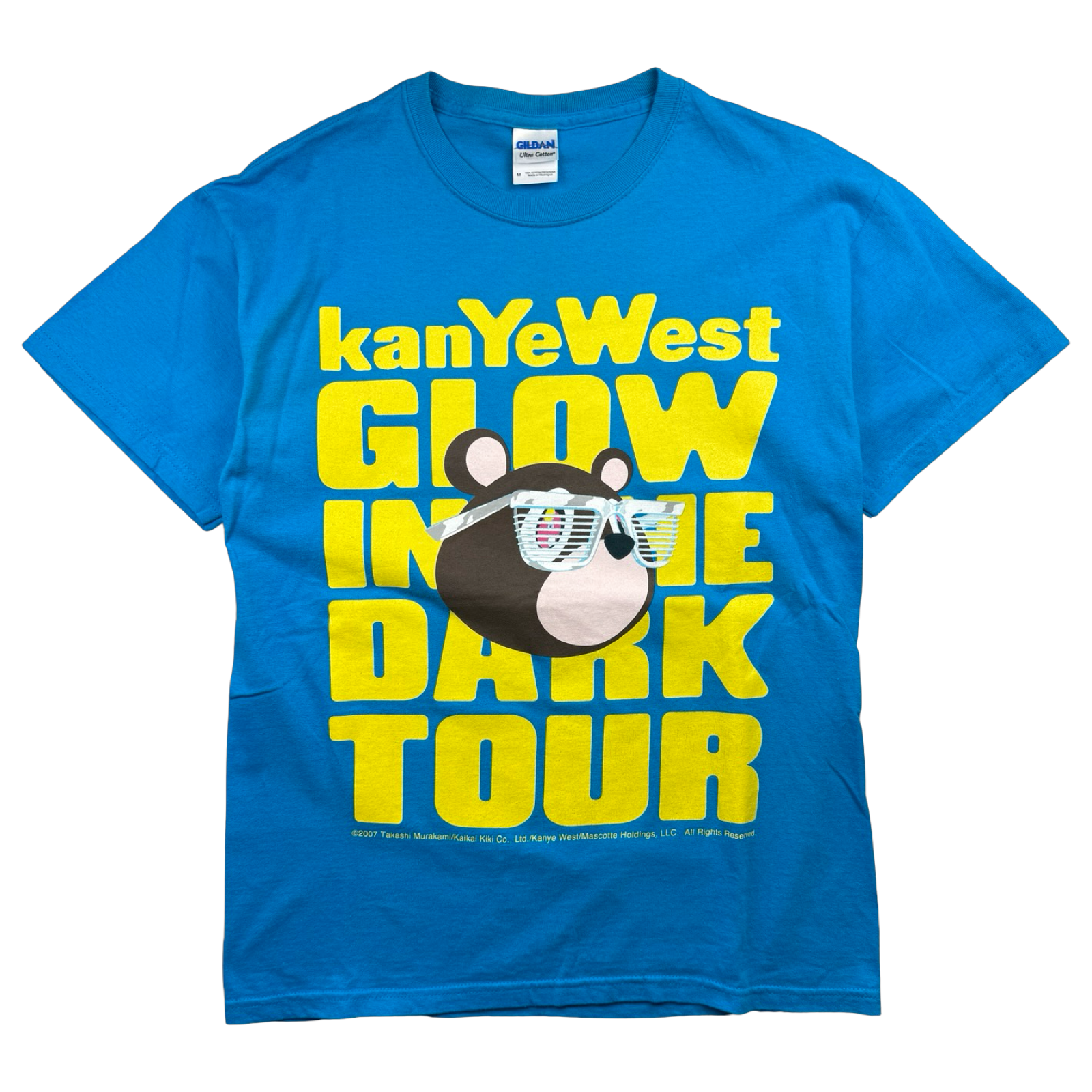 Vintage 2000’s Kanye West Glow In The Dark Tour Tee Blue