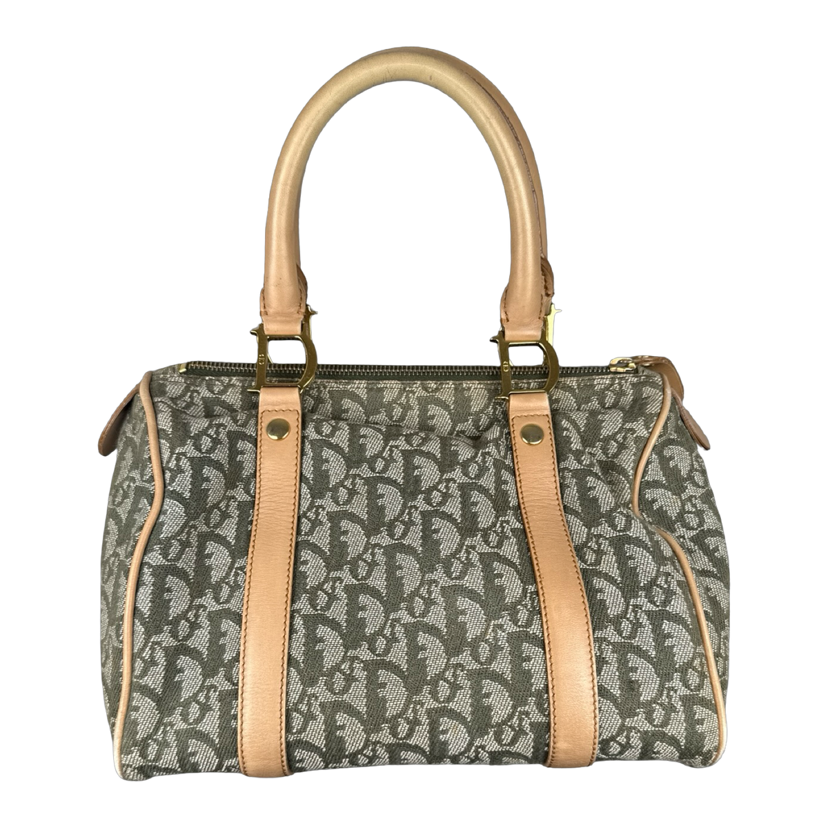 Christian Dior Diorissimo Canvas Boston Bag Green