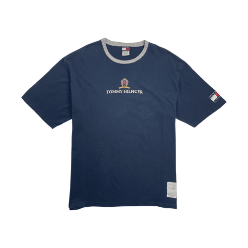 (XL) Vintage Tommy Hilfiger Tee Navy | Vintage Clothing Store Canada