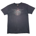 Vintage Harley Davidson Ribcage Flame Tee Black