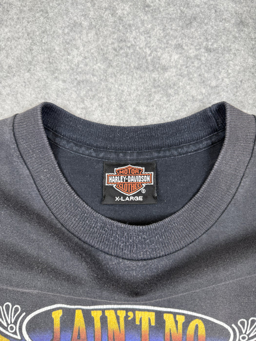 Vintage Harley Davidson Ain’t No Fairweather Biker Tee Black | Vitnage Clothing Store Canada