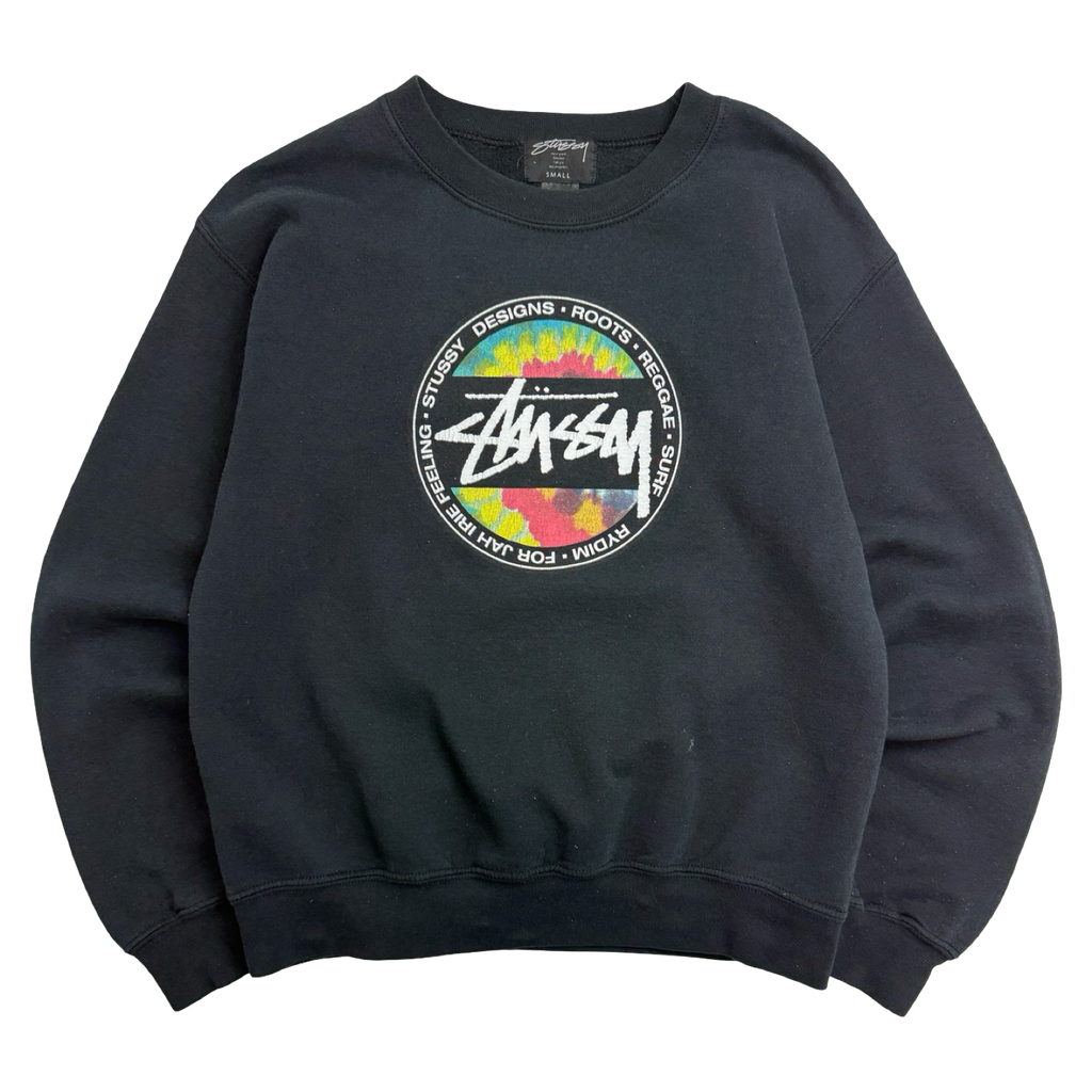 Vintage 2000s Stussy Reggae Sweatshirt Black