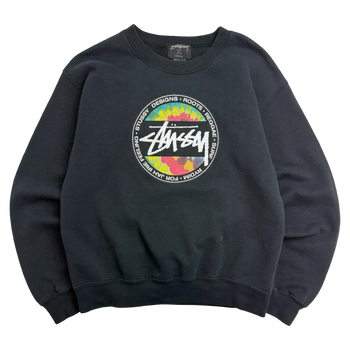Vintage 2000s Stussy Reggae Sweatshirt Black