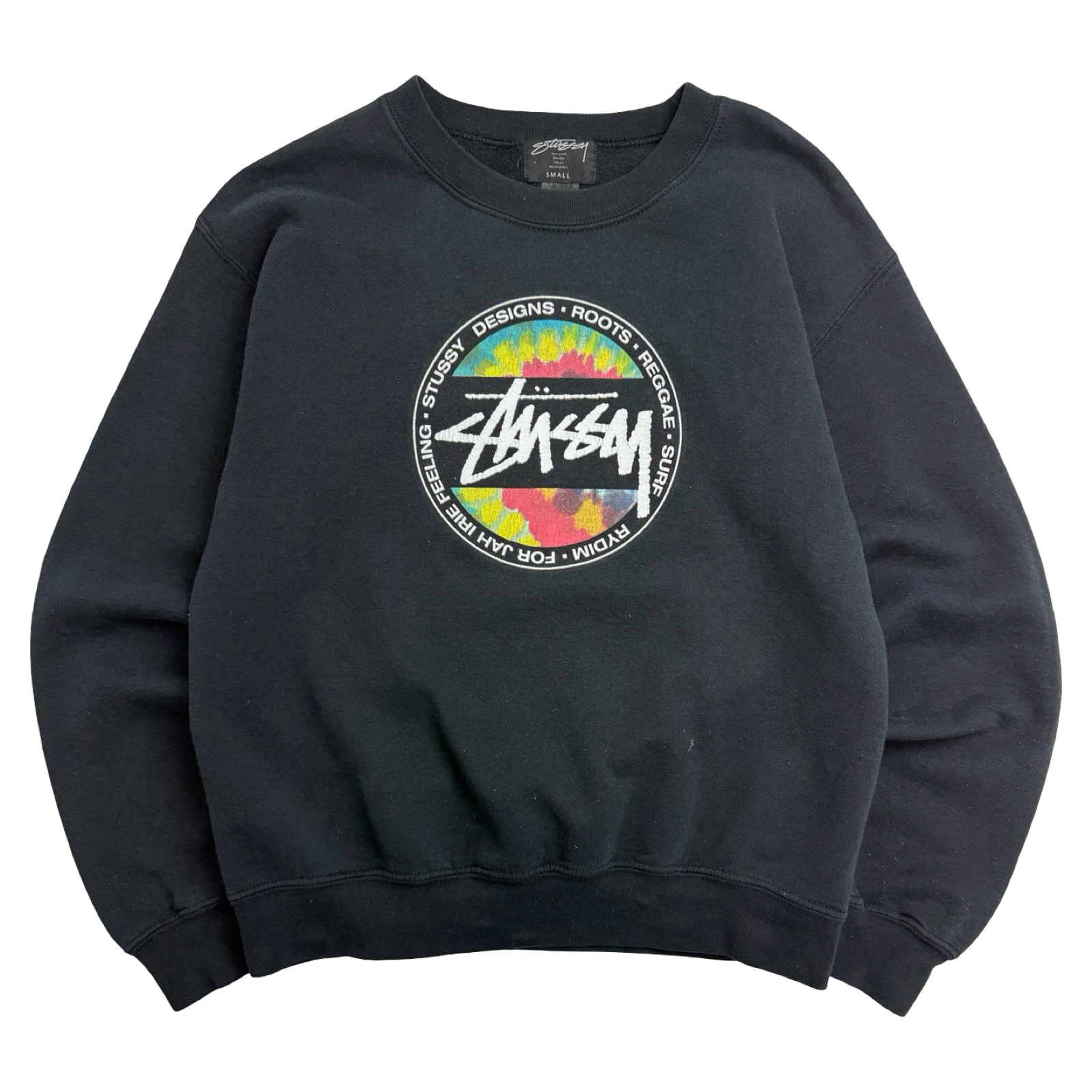 Vintage 2000s Stussy Reggae Sweatshirt Black