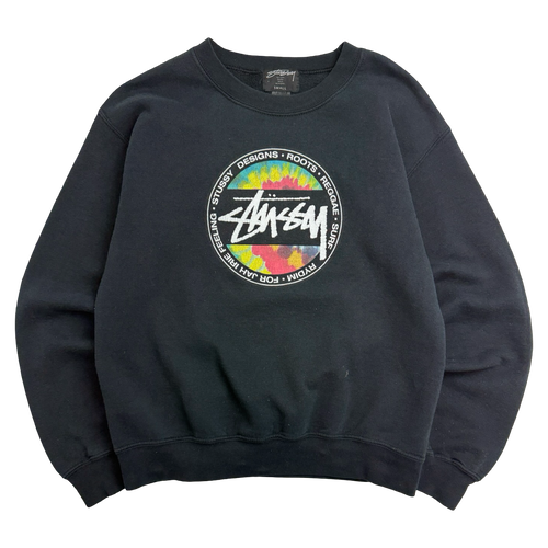 Vintage 2000s Stussy Reggae Sweatshirt Black | Vintage Clothing Store Canada