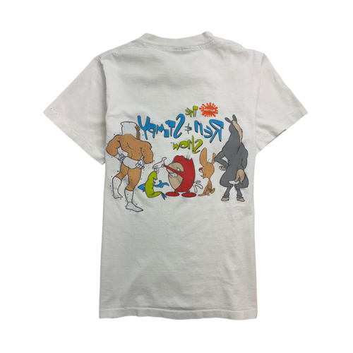 Vintage '92 The Ren & Stimpy Show Tee White | Vintage Clothing Store Canada