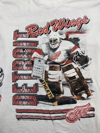 Vintage '91 Detroit Red Wings AOP Tee White