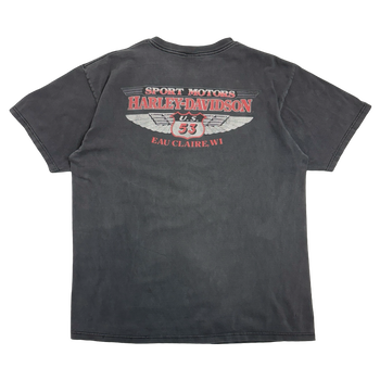 Vintage 2000s Harley Davidson Wisconsin Tee Black