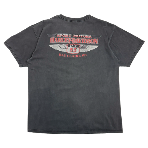 Vintage 2000s Harley Davidson Wisconsin Tee Black | Vintage Clothing Store Canada