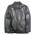 Vintage Balenciaga Chest Front Pocket Leather Jacket Black