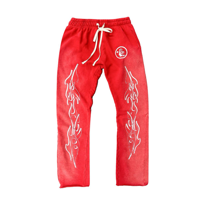 Hellstar Flame Flare Sweatpants Red | Vitnage Clothing Store Canada