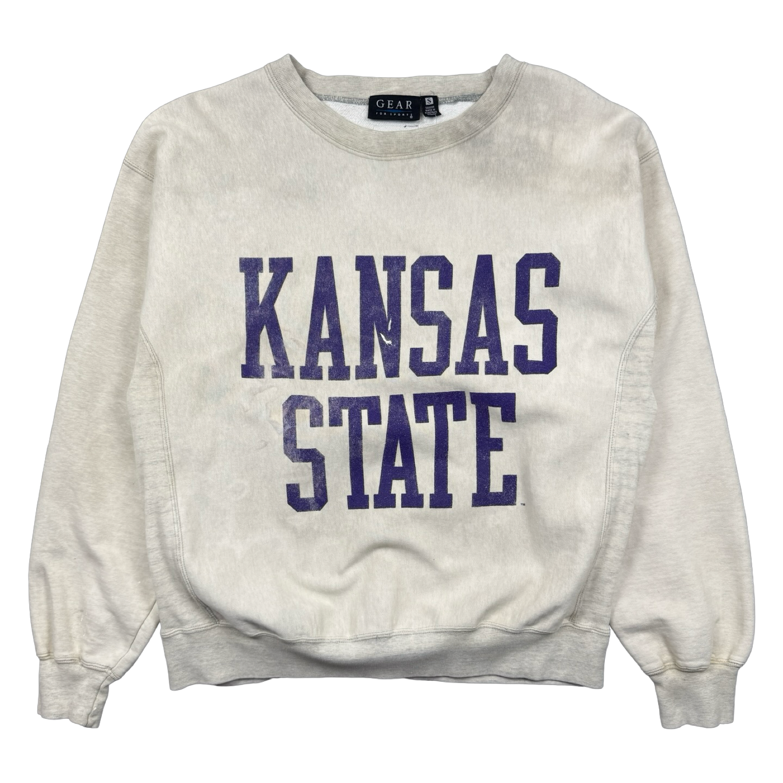 Vintage Kansas State Dyed Sweatshirt Cream