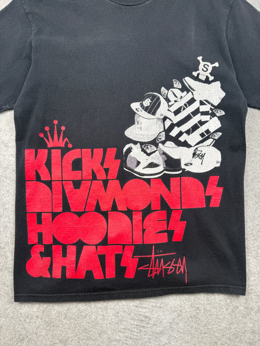 Vintage 2000’s Stussy Graphic Tee Black | Vitnage Clothing Store Canada